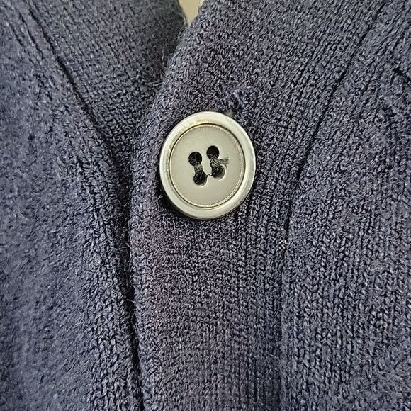 NWT Geoffrey Beenne- Blue Knit Button Up Cardigan- Size Medium - Picture 6 of 6